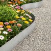 Living and Home Silver Metal Garden Edging, 5m L x 14cm H