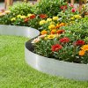 Living and Home Silver Metal Garden Edging, 5m L x 14cm H