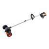 Living and Home Battery Powered Push Lawn Mower with Wheels