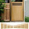 Living and Home Rhombus Garden Wood Fence Gate, Multi Size Options Outdoor Privacy Wooden Garden Gate with Hinges & Latch Hardware