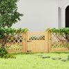 Living and Home Rhombus Garden Wood Fence Gate, Multi Size Options Outdoor Privacy Wooden Garden Gate with Hinges & Latch Hardware