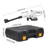 Living and Home 21V Cordless Handheld Pressure Washer Cleaner with 2 Batteries, White+Black