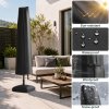 Living and Home Outdoor Waterproof Garden Parasol Cover for Centre-Pole Umbrella