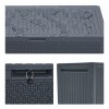 Living and Home 340L PP Garden Storage Box, Dark Grey
