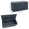 Living and Home 340L PP Garden Storage Box, Dark Grey