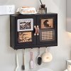 Living and Home Foldable Wall-Mounted Bathroom Storage Cabinet with Doors