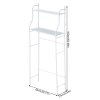 Living and Home 2-Tier Freestanding Over Toilet Storage Rack, 68cm W x 25cm D x 160cm H