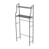 2-Tier Over-The-Toilet Storage Rack, 68cm W x 25cm D x 160cm H, Black