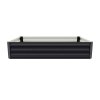 Living and Home Charcoal Black Rectangular Galvanised Steel Raised Garden Bed, 120cm W x 90cm D x 30cm H