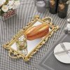 Living and Home Mirror Base Serving Tray