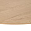Living and Home 5 Piece Round Oak Wood Grain Dining Set with 4 Sector Space Saving Stools