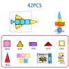 Living and Home 42-Piece Magnetic Tiles Building Set Educational Toys For Your Kids