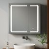Living and Home 2-Door  Wall-mounted Bathroom Mirror Cabinet with Led Lights