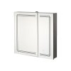 Living and Home 2-Door  Wall-mounted Bathroom Mirror Cabinet with Led Lights