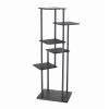 Living and Home 6-Tier Plant Stand Plant Display, Black, 39cm W x 30cm D x 112cm H