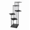 Living and Home 6-Tier Plant Stand Plant Display, Black, 39cm W x 30cm D x 112cm H