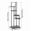 Living and Home 6-Tier Plant Stand Plant Display, Black, 39cm W x 30cm D x 112cm H