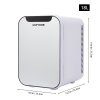 Living and Home White 18L Dual-Use Mini Refrigerator Fridge Heater Cooler