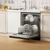 Black Freestanding Dishwasher with 12 Place Settings & 6 Washing Programs