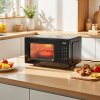 700W 20L Countertop Microwave Oven with LED Display, 6 Modes, 11 Power Levels, Express Cook