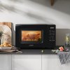 700W 20L Countertop Microwave Oven with LED Display, 6 Modes, 11 Power Levels, Express Cook