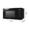 700W 20L Countertop Microwave Oven with LED Display, 6 Modes, 11 Power Levels, Express Cook