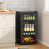 93L Under Counter Beer and Drinks Fridge with Low-E Glass Door, Removable Shelves