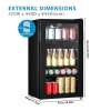 93L Under Counter Beer and Drinks Fridge with Low-E Glass Door, Removable Shelves