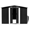 Living and Home 12Pcs Metal Corrugated Roofing Sheets, 0.27mm H x 129cm W x 45cm D, Black