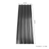 Living and Home 12Pcs Metal Corrugated Roofing Sheets, 0.27mm H x 129cm W x 45cm D, Black