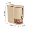 Living and Home 5KG Kitchen Countertop Rice Dispenser Cereal Grain Storage Container