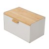 Living and Home 2-door Countertop Metal Bread Box with Bamboo Lid