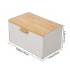 Living and Home 2-door Countertop Metal Bread Box with Bamboo Lid