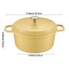 Living and Home 4.75 L Enameled Dutch Oven with Dual Handles and Lid