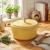 Living and Home 2.75 L Enameled Dutch Oven with Dual Handles and Lid