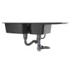 Living and Home Double Bowl Quartz Resin Composite Kitchen Sink with Waste Kit