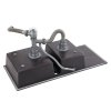 Living and Home Double Bowl Quartz Resin Composite Kitchen Sink with Waste Kit, 116cm (W) x 50cm (D) x 20cm (H), Black
