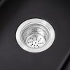 Living and Home Double Bowl Quartz Resin Composite Kitchen Sink with Waste Kit, 116cm (W) x 50cm (D) x 20cm (H), Black