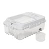 Living and Home 5KG Airtight Rice Storage Container with Lid, Clear + Cream