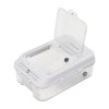 Living and Home 5KG Airtight Rice Storage Container with Lid, Clear + Cream