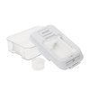 Living and Home 5KG Airtight Rice Storage Container with Lid, Clear + Cream