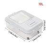 Living and Home 5KG Airtight Rice Storage Container with Lid, Clear + Cream