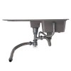 Living and Home Modern Quartz Resin Composite Kitchen Sink with Waste Kit, 100cm W x 50cm D x 20.5cm H, Graphite Grey