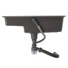 Modern Quartz Resin Composite Kitchen Sink with Waste Kit, 81cm W x 46cm D x 21cm H, Graphite Grey