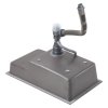 Modern Quartz Resin Composite Kitchen Sink with Waste Kit, 81cm W x 46cm D x 21cm H, Graphite Grey