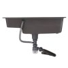 Living and Home Modern Quartz Resin Composite Kitchen Sink with Waste Kit, 80cm W x 49cm D x 22cm H, Graphite Grey