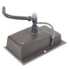 Living and Home Modern Quartz Resin Composite Kitchen Sink with Waste Kit, 80cm W x 49cm D x 22cm H, Graphite Grey