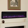 Living and Home 50 Inch Wall Mounted Freestanding Electric Fireplace 12 Flame Colours with Remote Control