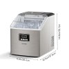 20KG Countertop Ice Maker Machine with 2.2L Water Tank, Self Cleaning, 24H Timer
