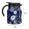 Living and Home Vintage Floral Pattern Thermal Carafe Teapot with Built-in Infuser